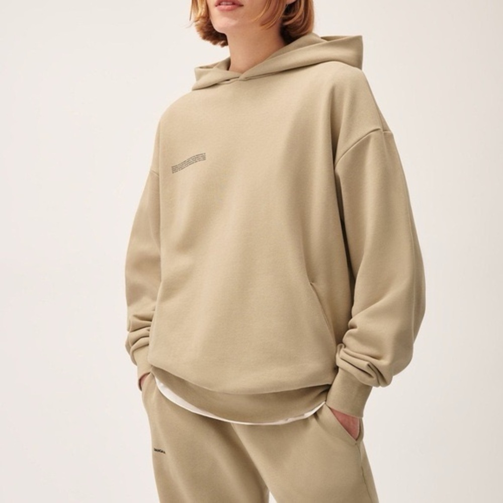 Pangaia Womens 365 Midweight Hoodie - Birch Beige - Size Small